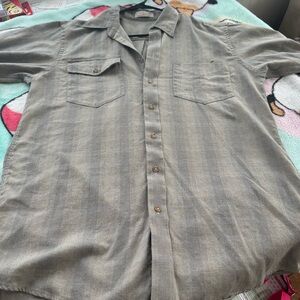 Casual Gray Button-Down Shirt for Men